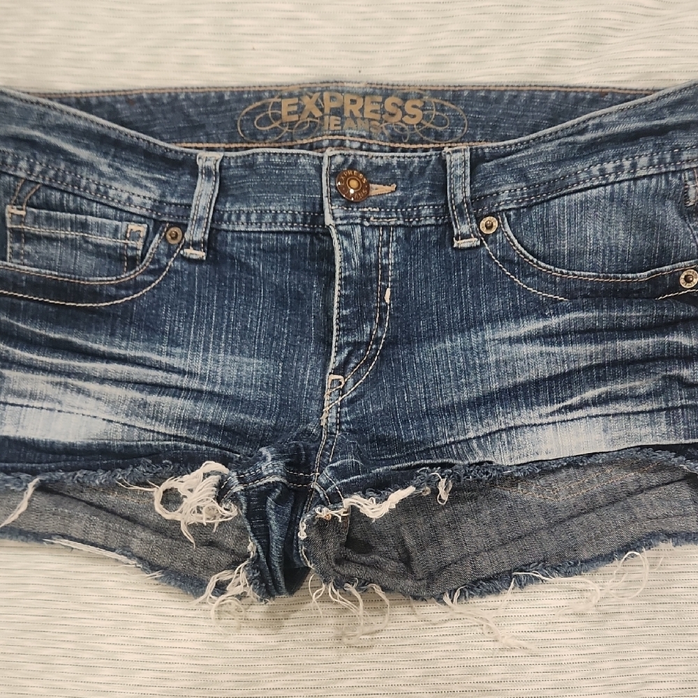 Express Distressed Denim Shorts